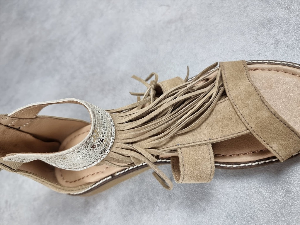 Sandales femme chic! beige - Pointure 37