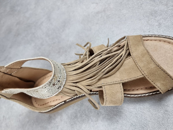 Sandales femme chic! beige - Pointure 37