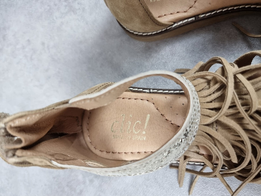 Sandales femme chic! beige - Pointure 37