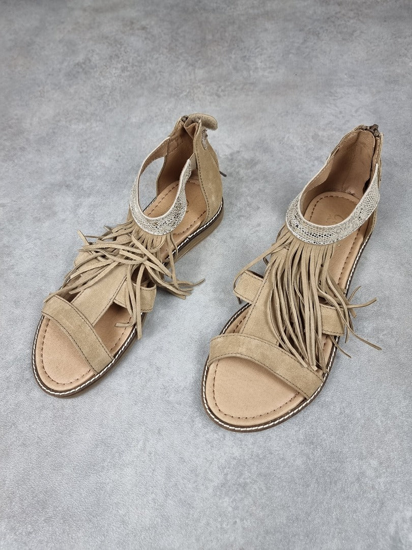 Sandales femme chic! beige - Pointure 37