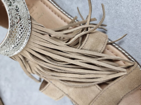 Sandales femme chic! beige - Pointure 37