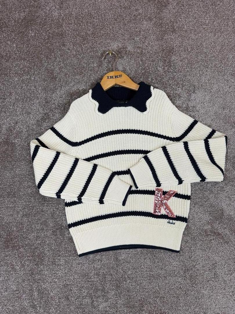 Pull Ikks Écru & Marine - 10 ans