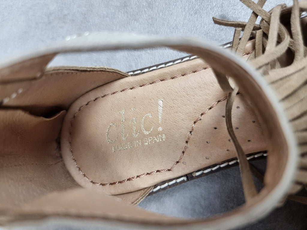 Sandales femme chic! beige - Pointure 37